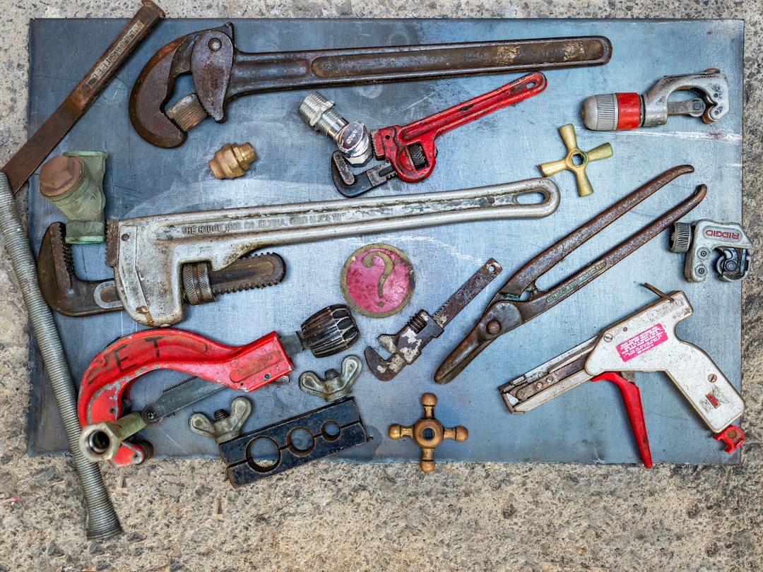 Professional plumbing tools used by local plumbers across the FY postcode area
